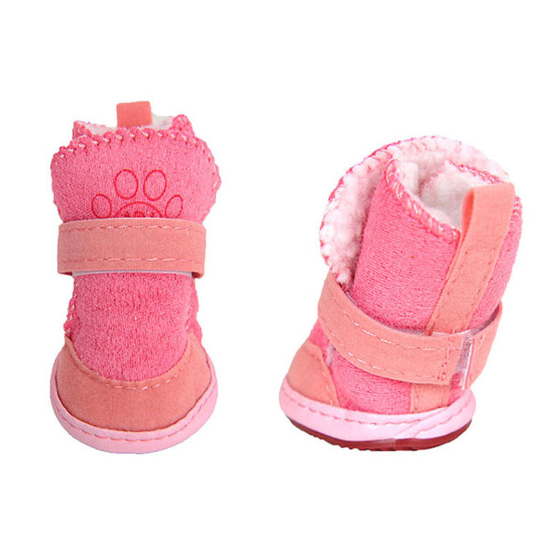 Insulated waterproof dog boots designed for snowy conditions