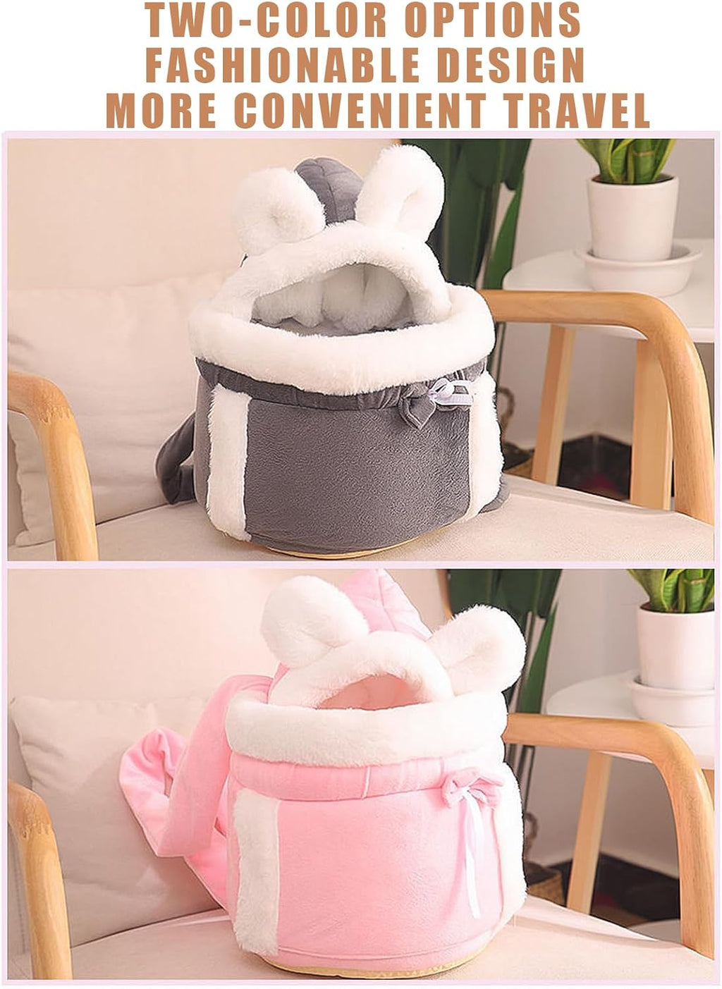 Front-Carry Pet Backpack – Double Pocket Cat & Dog Carrier
