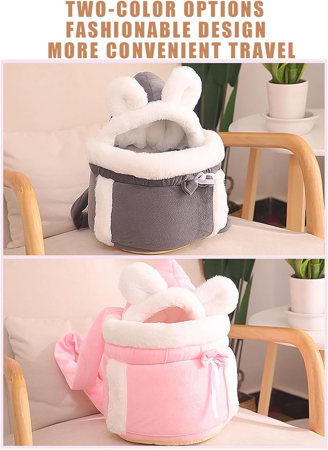 Front-Carry Pet Backpack – Double Pocket Cat & Dog Carrier