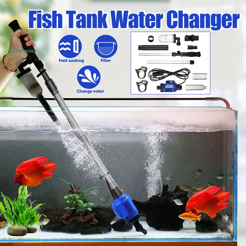 Electric aquarium gravel cleaner and water changer