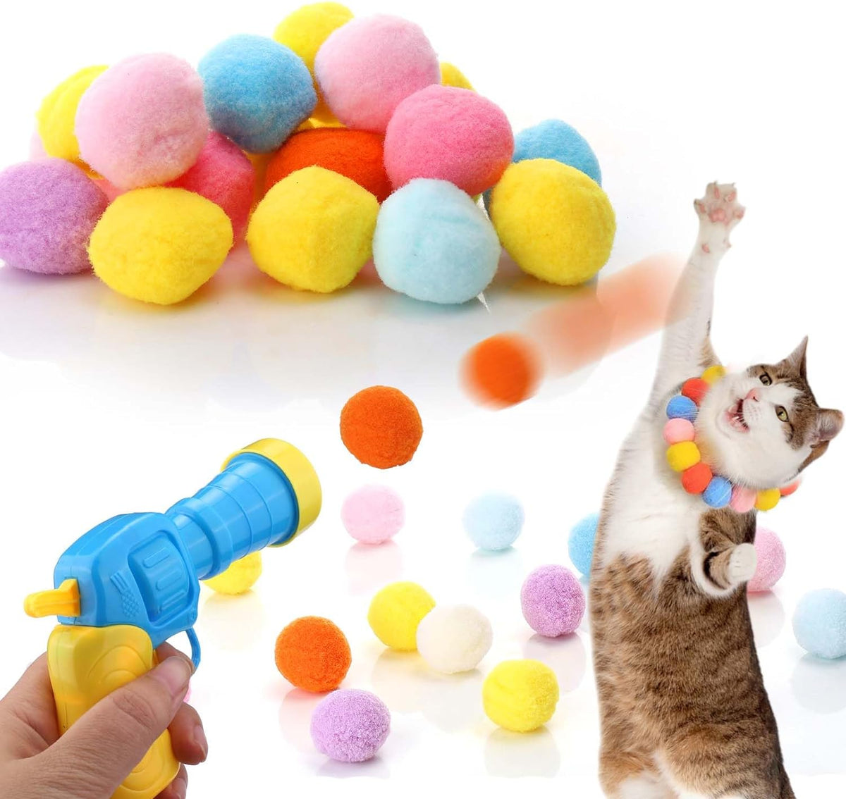 Interactive Plush Ball Launcher for Dogs & Cats
