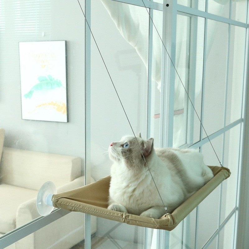 cat hammock with suction cups for indoor window sun lounging