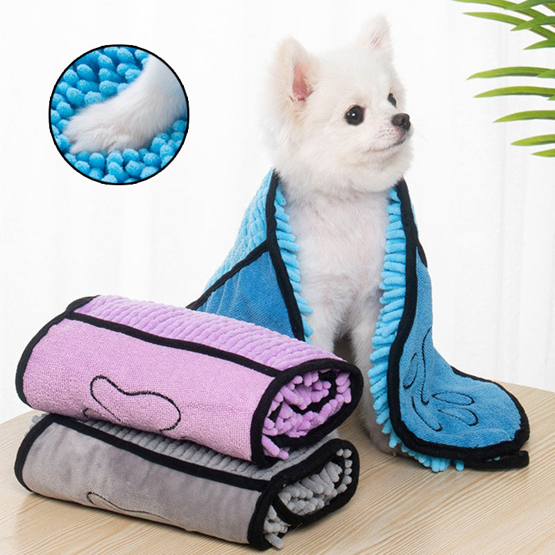 Super absorbent quick-drying microfiber pet bath towel