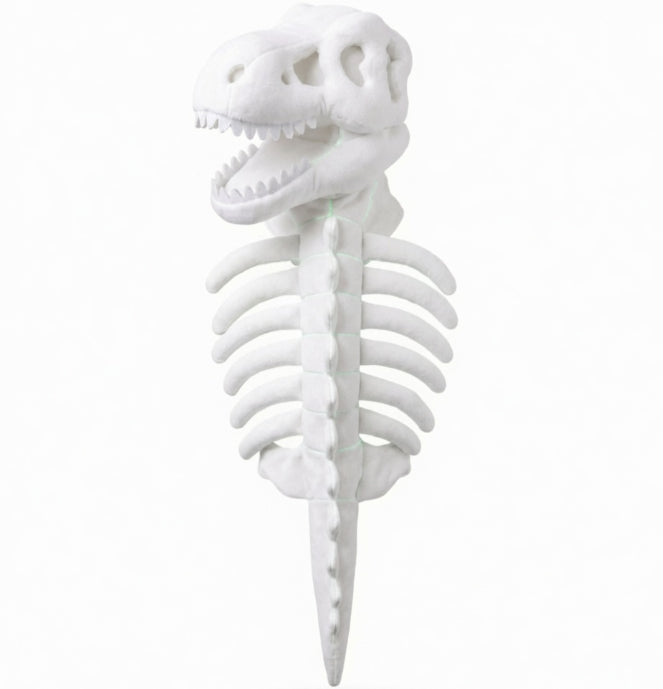 Dog in dinosaur skeleton Halloween costume hoodie, side view